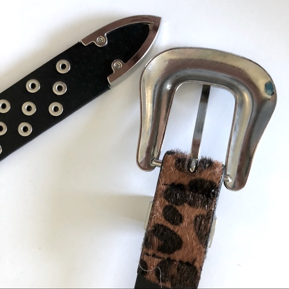 Western Belt Leopard Haircalf Leather - Picture 6 of 9